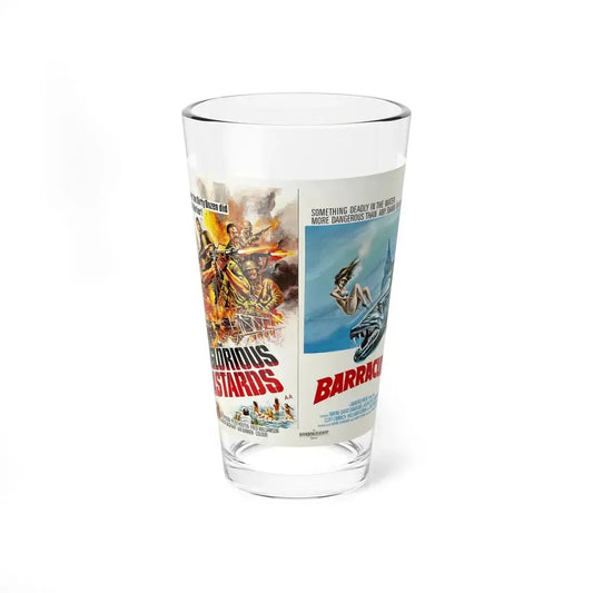 THE INGLORIOUS BASTARDS + BARRACUDA 1978 Movie Poster - Pint Glass 16oz 16oz - Go Mug Yourself