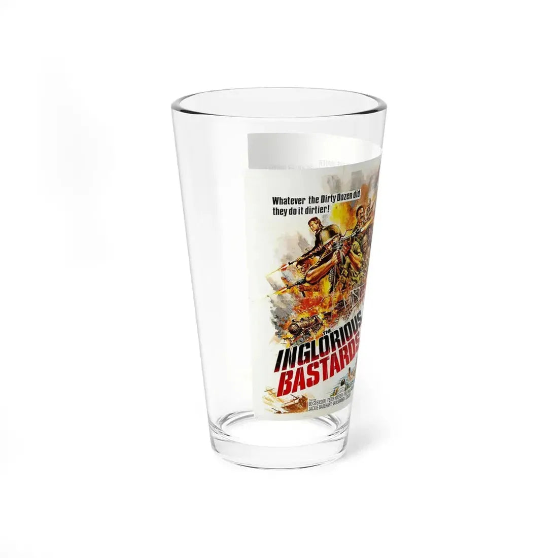 THE INGLORIOUS BASTARDS + BARRACUDA 1978 Movie Poster - Pint Glass 16oz - Go Mug Yourself