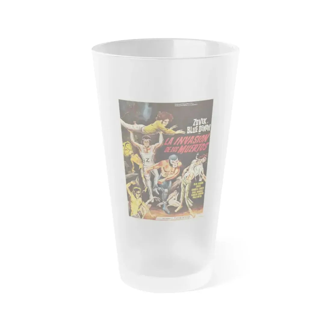 THE INVASION OF THE DEAD 1973 Movie Poster - Frosted Pint Glass 16oz 16oz Frosted - Go Mug Yourself