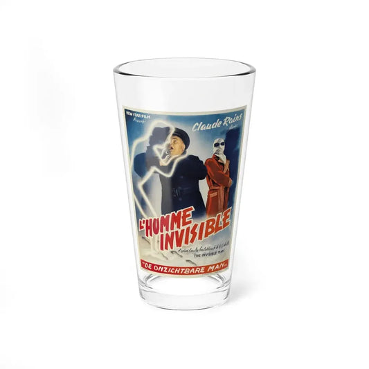 THE INVISIBLE MAN (BELGIAN) 1933 Movie Poster - Pint Glass 16oz 16oz - Go Mug Yourself
