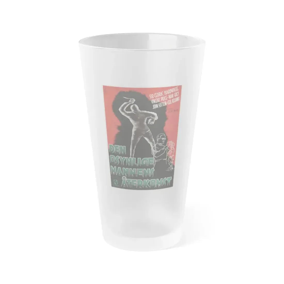 THE INVISIBLE MAN RETURNS (SWEDISH) 1940 Movie Poster - Frosted Pint Glass 16oz 16oz Frosted - Go Mug Yourself