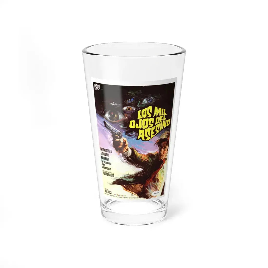THE KILLER WITH A THOUSAND EYES 1973 Movie Poster - Pint Glass 16oz 16oz - Go Mug Yourself