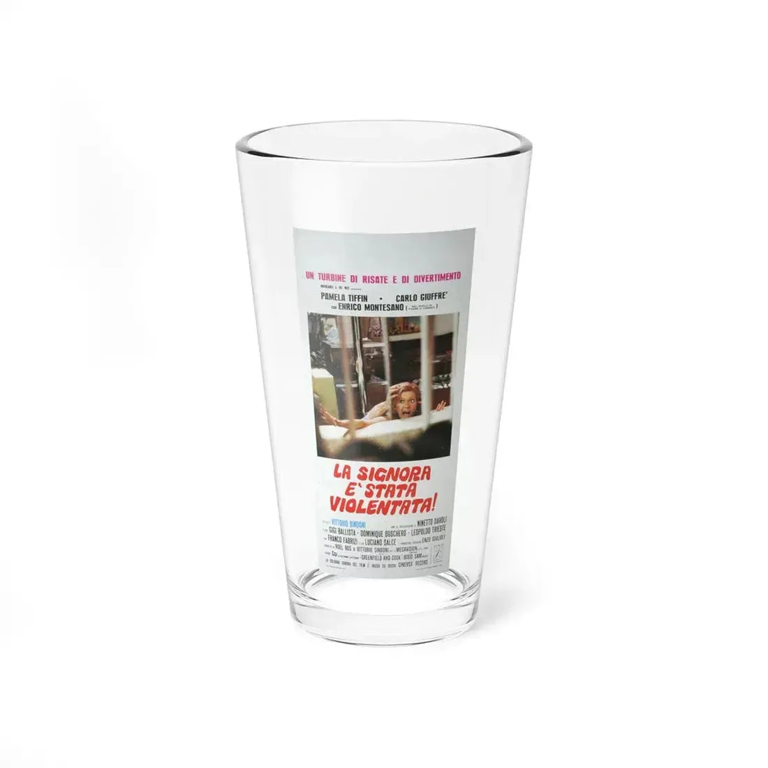 THE LADY HAS BEEN RAPED (ITALIAN) 1973 Movie Poster - Pint Glass 16oz 16oz - Go Mug Yourself