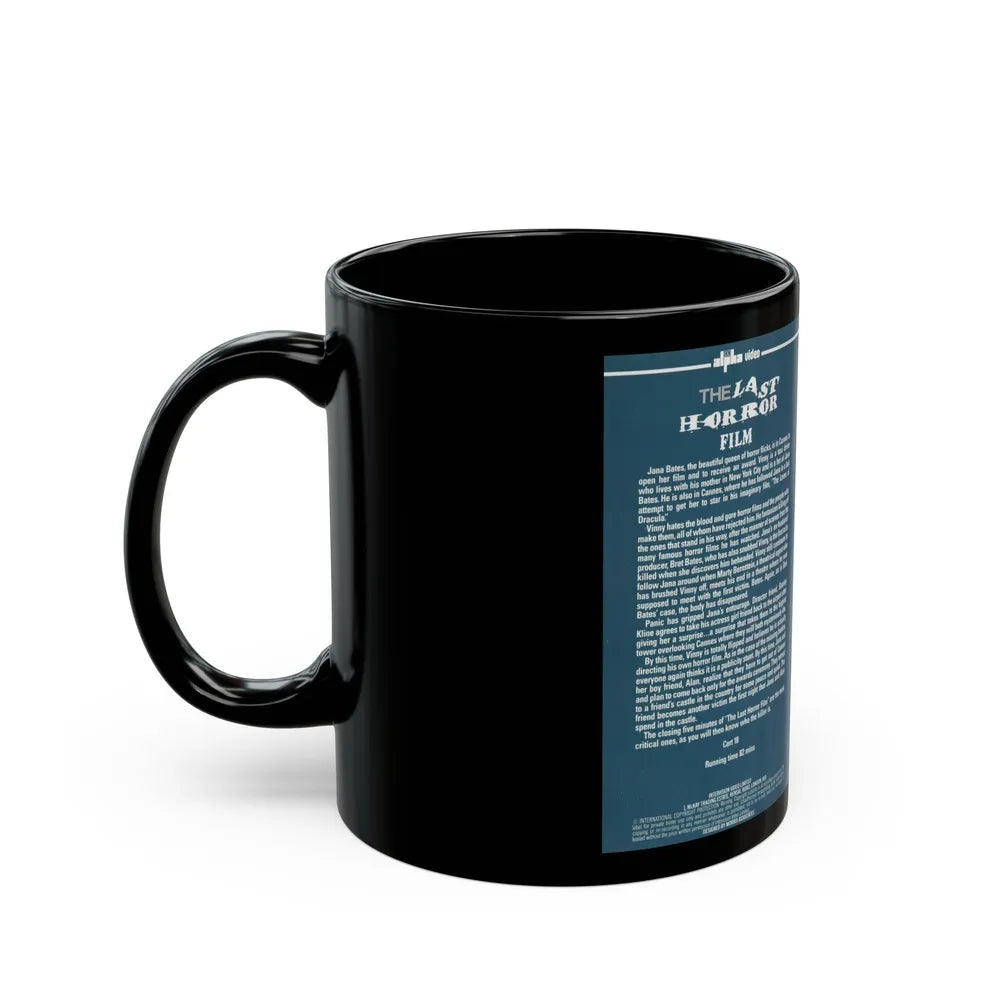 THE LAST HORROR FILM (VHS COVER) - Black Coffee Mug-Go Mug Yourself