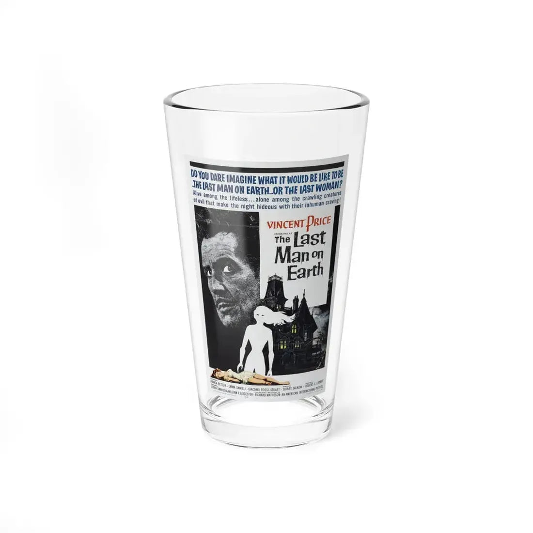 THE LAST MAN ON EARTH 1964 Movie Poster - Pint Glass 16oz 16oz - Go Mug Yourself