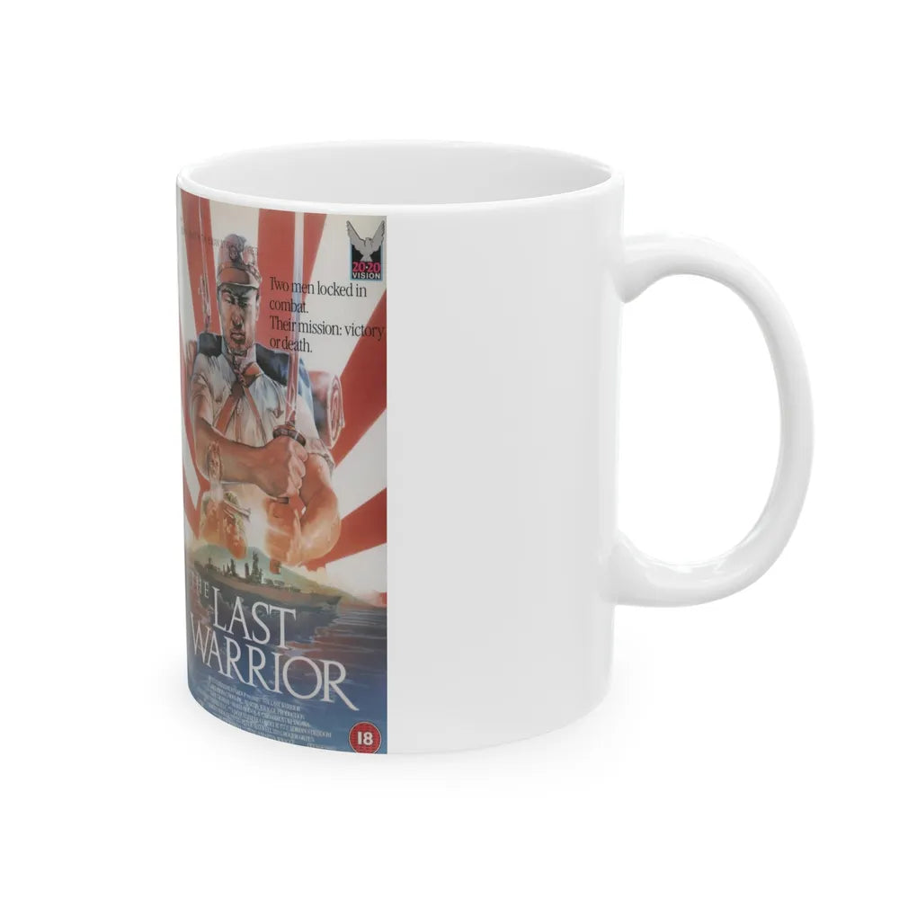 THE LAST WARRIOR (VHS COVER) - White Coffee Mug-Go Mug Yourself
