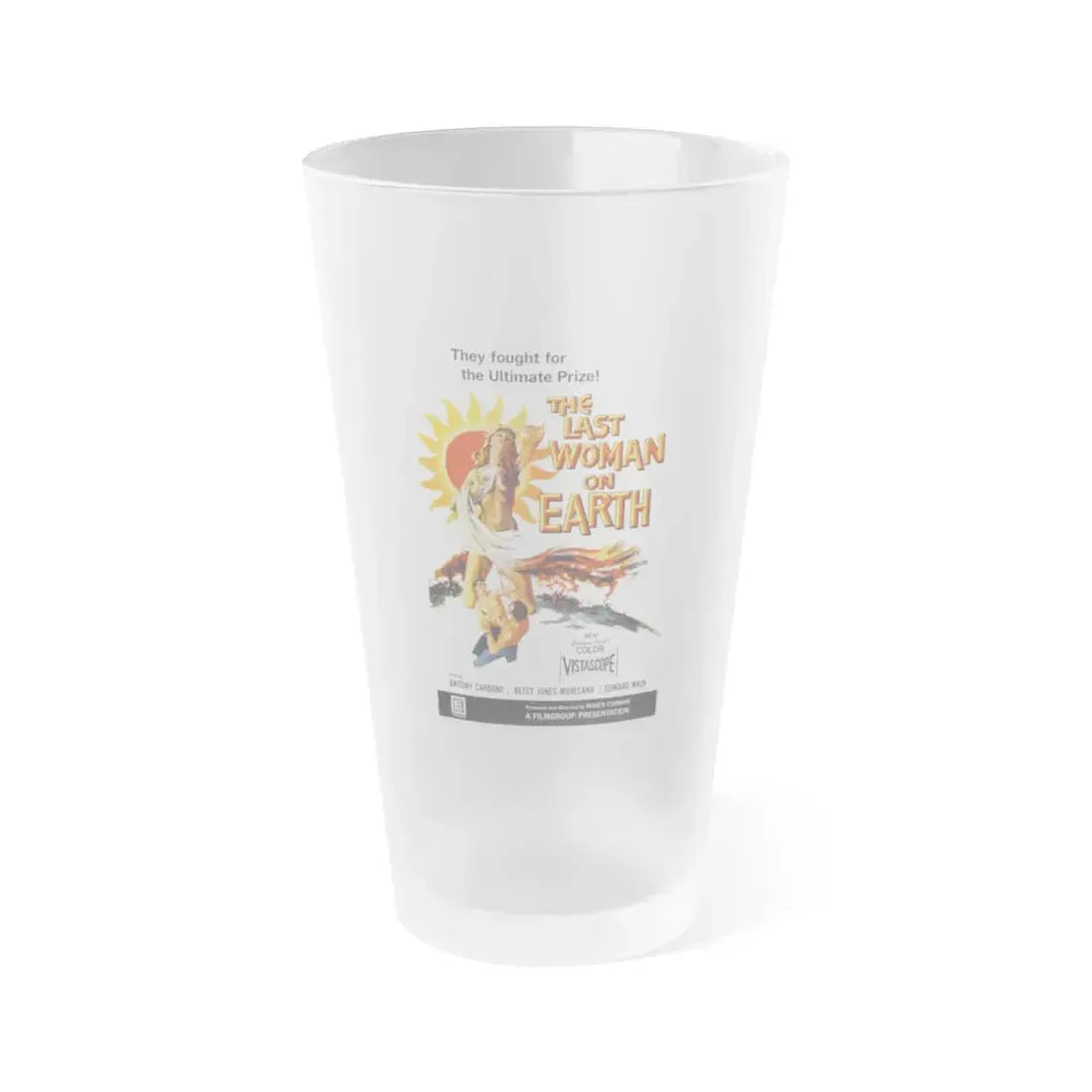 THE LAST WOMAN ON EARTH 1960 Movie Poster - Frosted Pint Glass 16oz 16oz Frosted - Go Mug Yourself