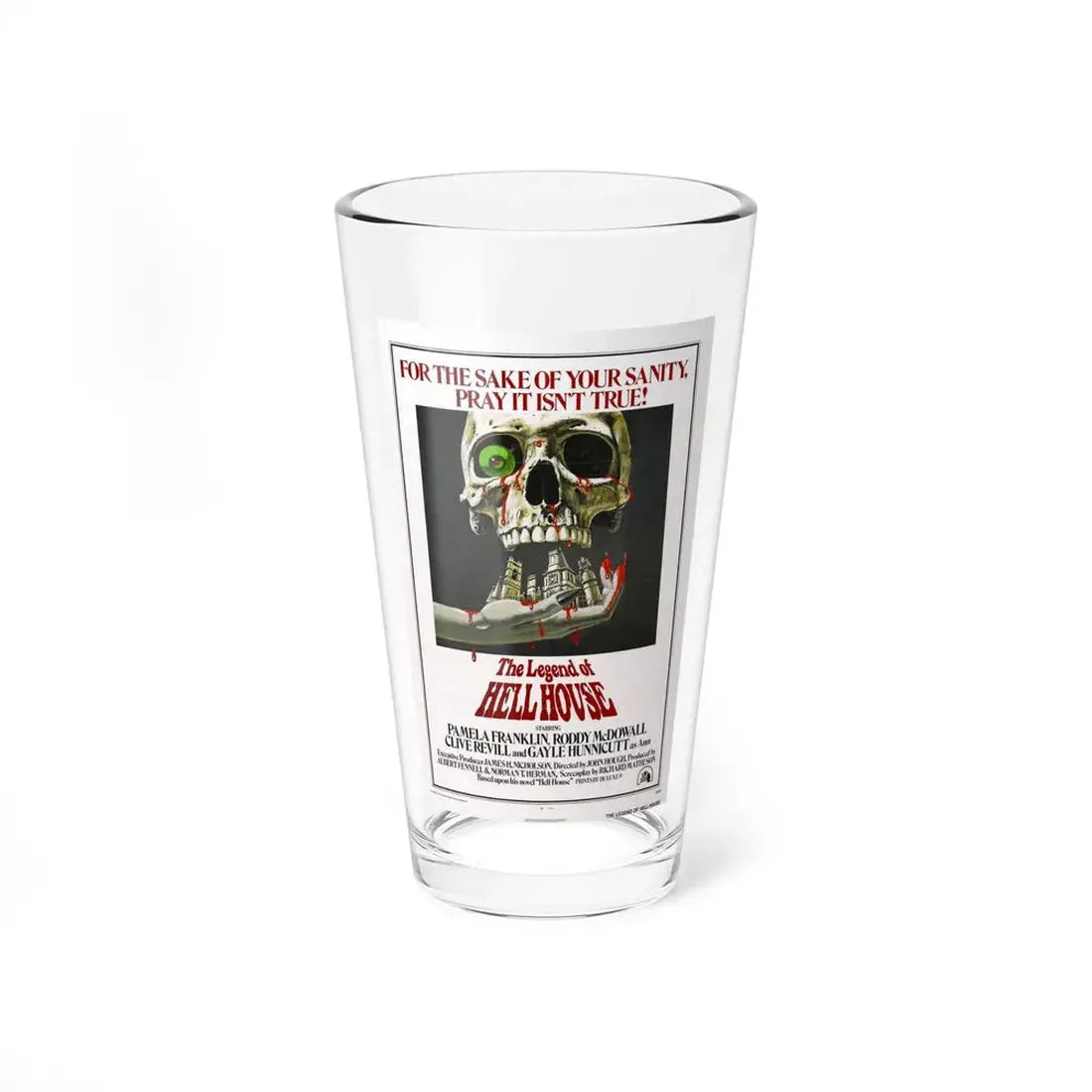 THE LEGEND OF HELL HOUSE 1973 Movie Poster - Pint Glass 16oz 16oz - Go Mug Yourself