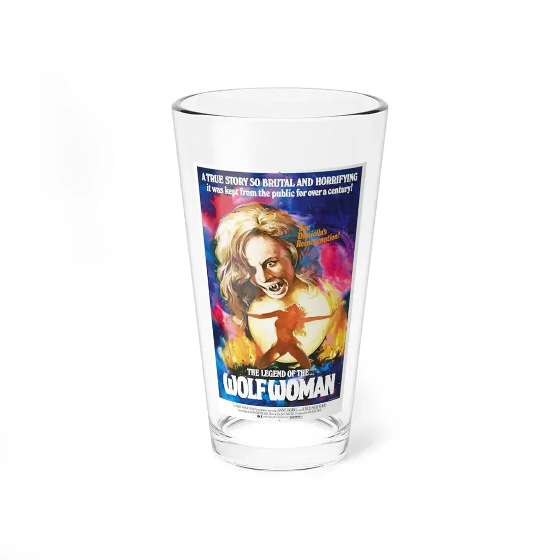 THE LEGEND OF THE WOLF WOMAN 1976 Movie Poster - Pint Glass 16oz 16oz - Go Mug Yourself