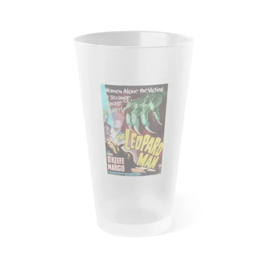 THE LEOPARD MAN 1943 Movie Poster - Frosted Pint Glass 16oz 16oz Frosted - Go Mug Yourself