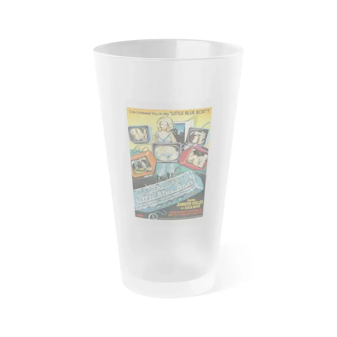 THE LITTLE BLUE BOX 1979 Movie Poster - Frosted Pint Glass 16oz 16oz Frosted - Go Mug Yourself