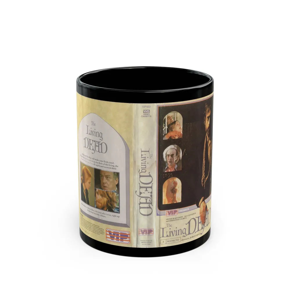 THE LIVING DEAD (VHS COVER) - Black Coffee Mug-11oz-Go Mug Yourself