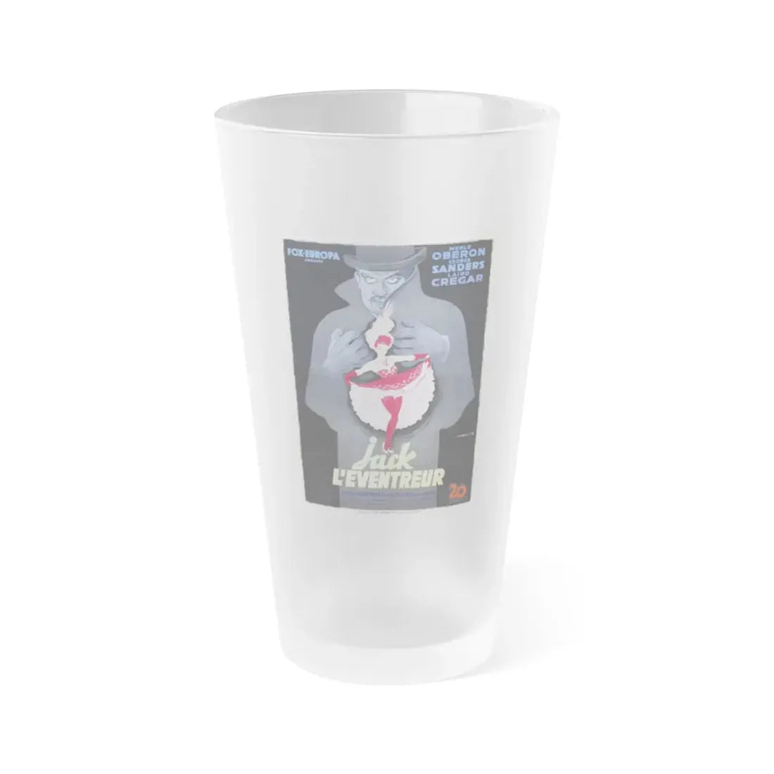 THE LODGER (FRENCH) 1944 Movie Poster - Frosted Pint Glass 16oz 16oz Frosted - Go Mug Yourself