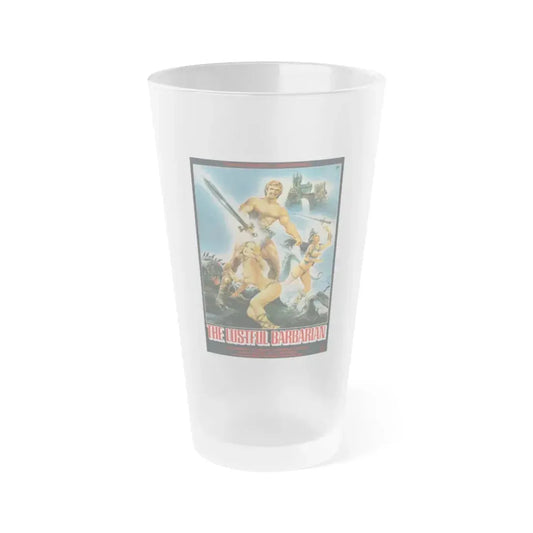 THE LUSTUL BARBARIAN (THE LONG SWIFT SWORD OF SIEGFRIED 1971 Movie Poster - Frosted Pint Glass 16oz 16oz Frosted - Go Mug Yourself