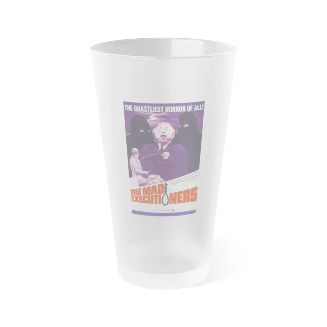 THE MAD EXECUTIONERS 1963 Movie Poster - Frosted Pint Glass 16oz Default Title - Go Mug Yourself