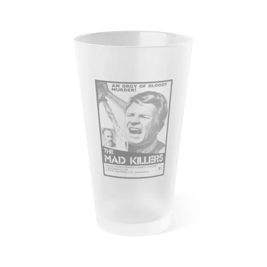 THE MAD KILLERS 1969 Movie Poster - Frosted Pint Glass 16oz Default Title - Go Mug Yourself