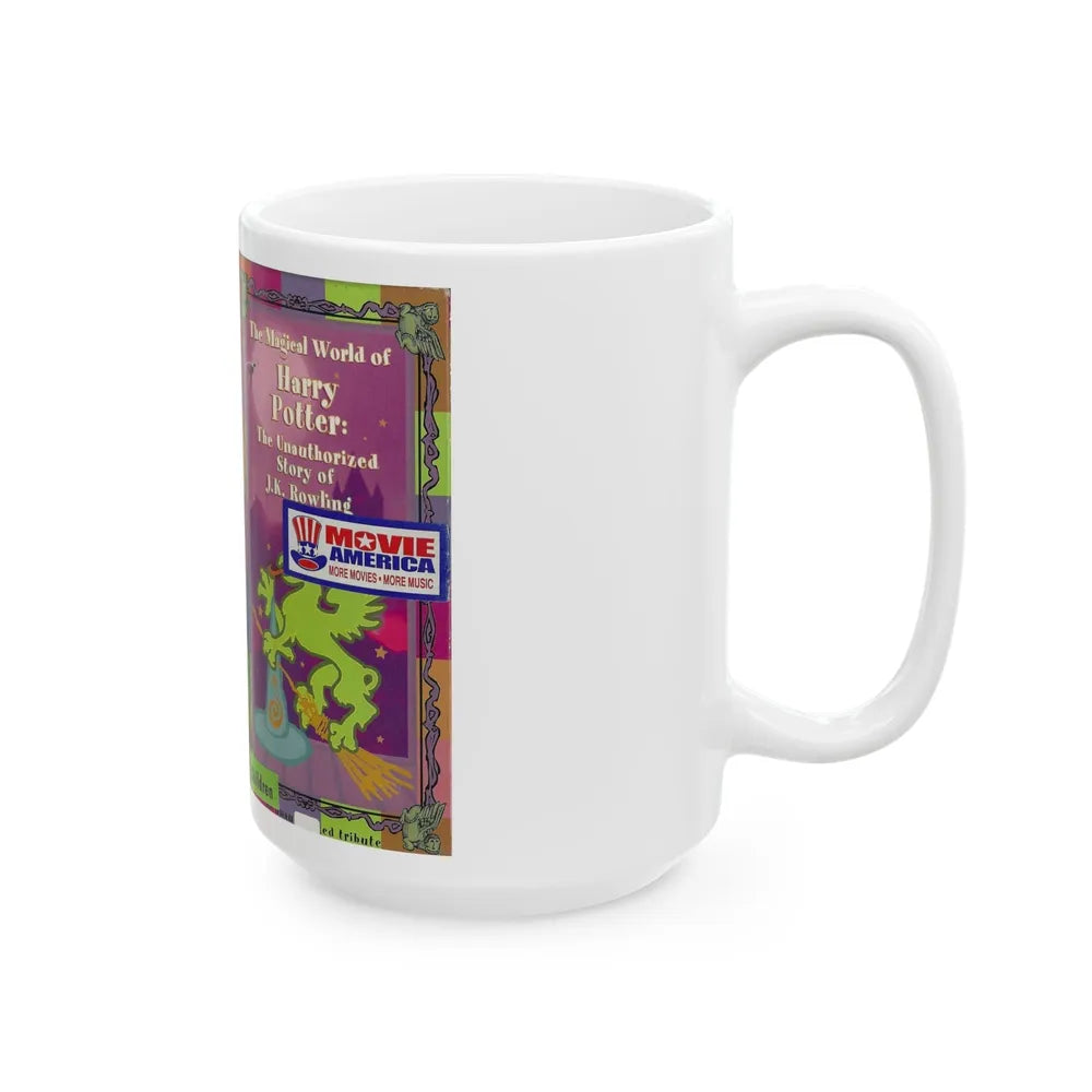 THE MAGICAL WORLD OF HARRY POTTER THE UNAUTHORIZED STORY OF JK ROWLING (VHS COVER) - White Coffee Mug-Go Mug Yourself