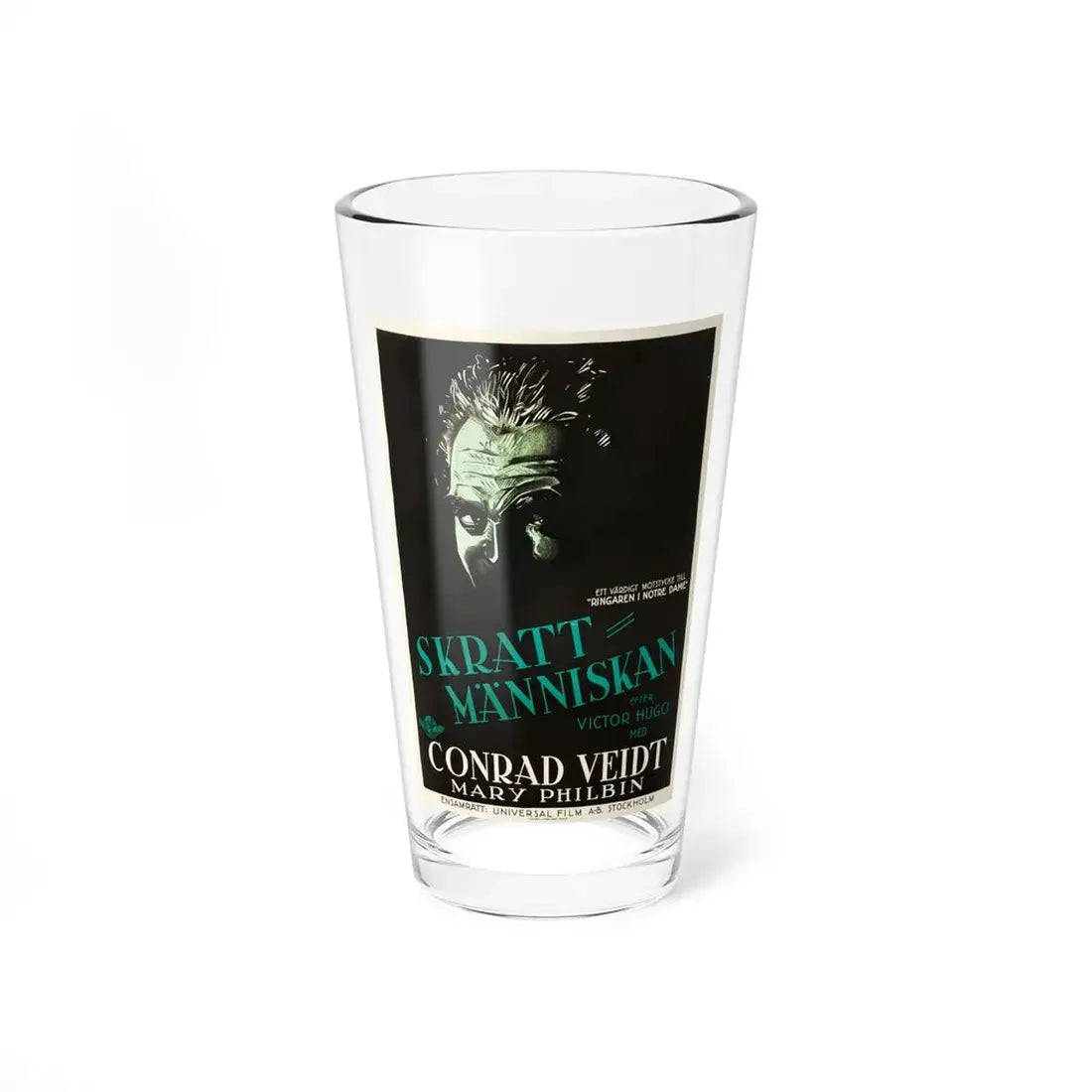 THE MAN WHO LAUGHS (SWEDISH) 1928 Movie Poster - Pint Glass 16oz 16oz - Go Mug Yourself