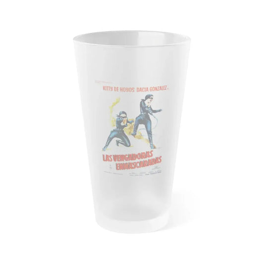 THE MASKED AVENGERS 1981 Movie Poster - Frosted Pint Glass 16oz 16oz Frosted - Go Mug Yourself