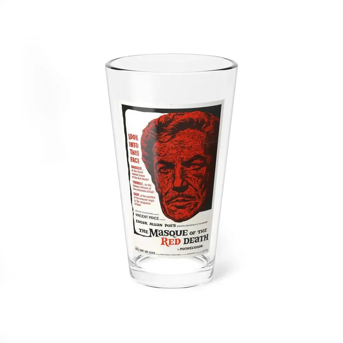 THE MASQUE OF THE RED DEATH 1964 Movie Poster - Pint Glass 16oz 16oz - Go Mug Yourself