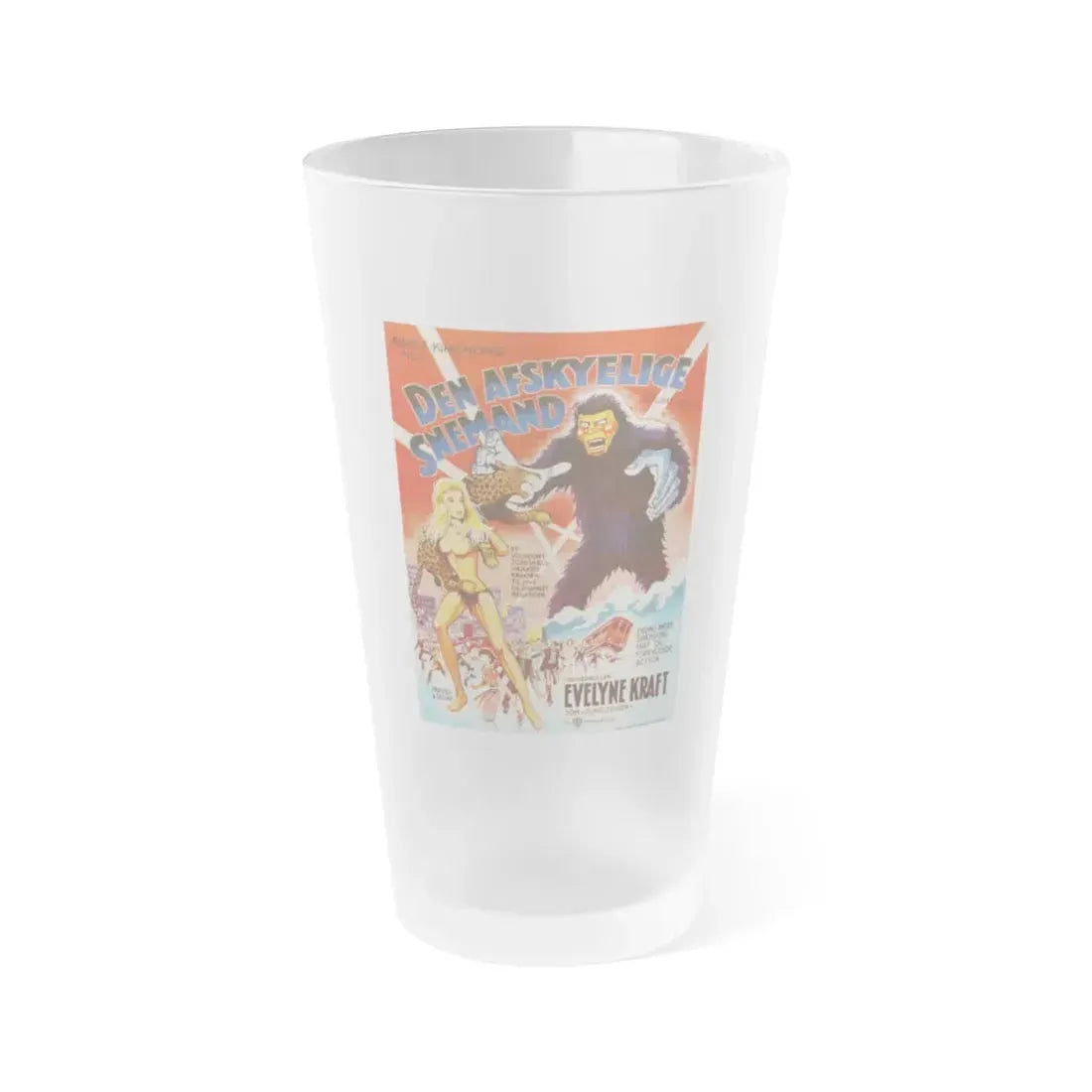 THE MIGHTY PEKING MAN (DANISH) 1977 Movie Poster - Frosted Pint Glass 16oz 16oz Frosted - Go Mug Yourself