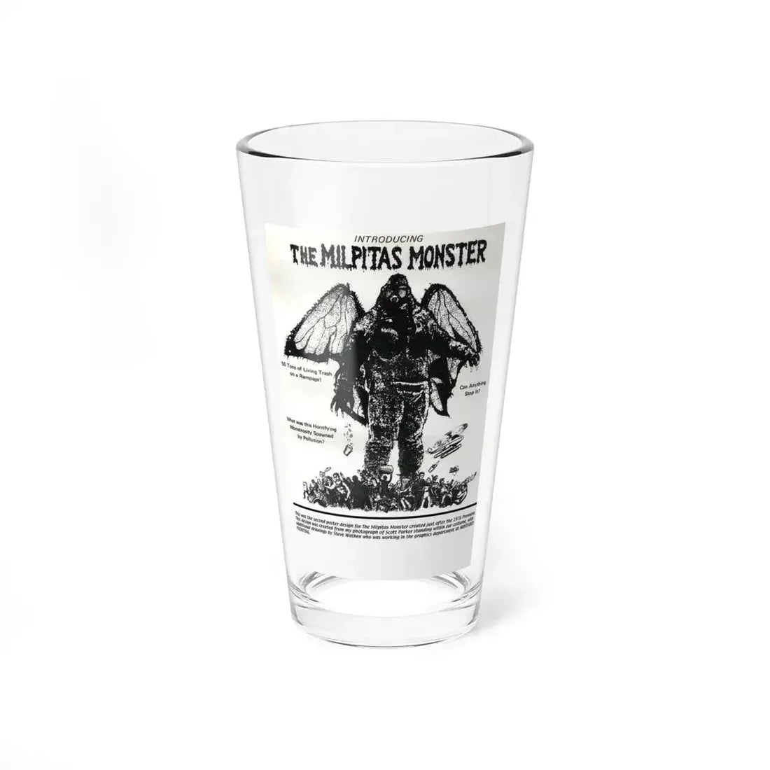 THE MILPITAS MONSTER 1976 Movie Poster - Pint Glass 16oz 16oz - Go Mug Yourself