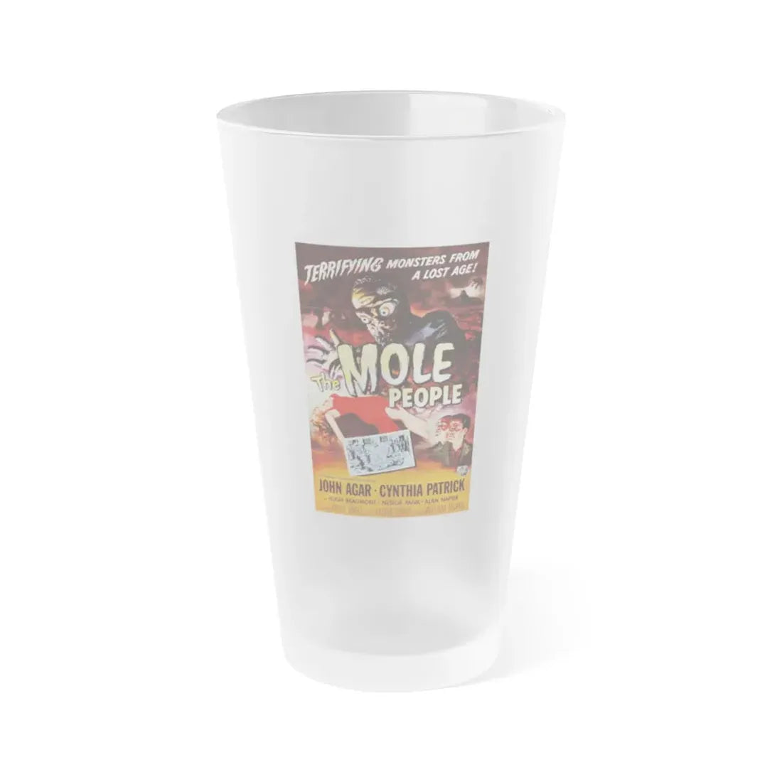 THE MOLE PEOPLE 1956 Movie Poster - Frosted Pint Glass 16oz 16oz Frosted - Go Mug Yourself