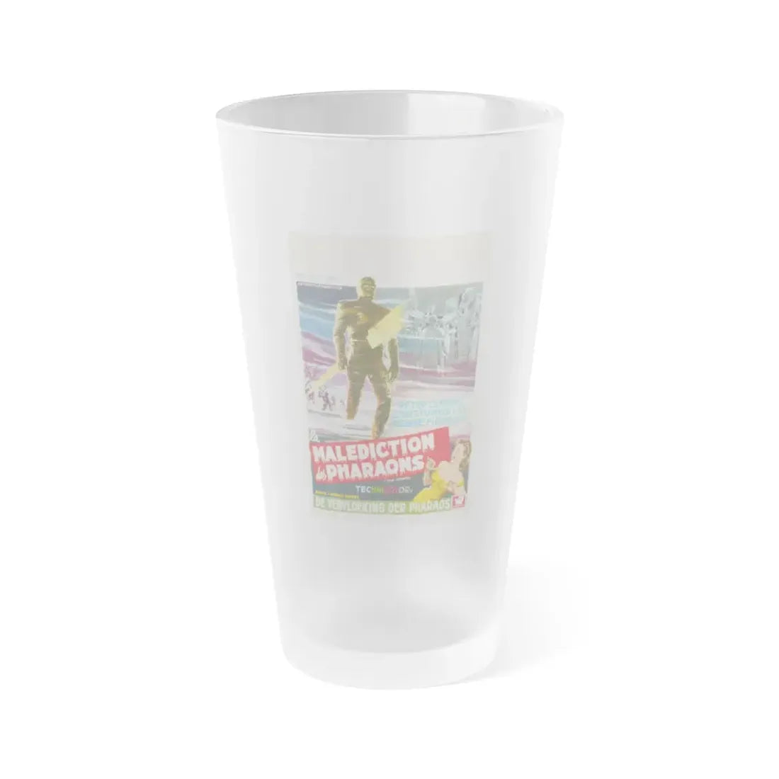 THE MUMMY (BELGIAN) 1959 Movie Poster - Frosted Pint Glass 16oz 16oz Frosted - Go Mug Yourself