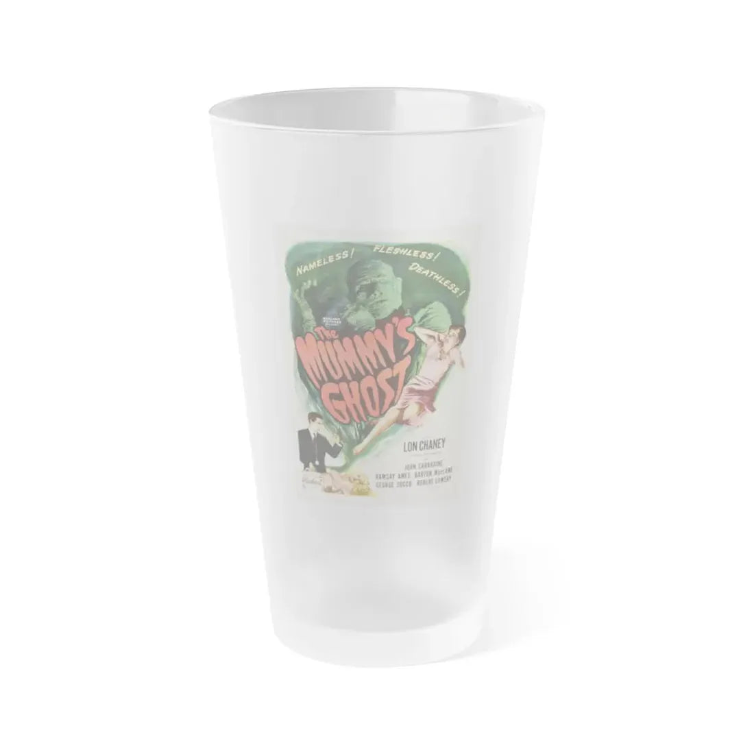 THE MUMMY'S GHOST 1944 Movie Poster - Frosted Pint Glass 16oz 16oz Frosted - Go Mug Yourself