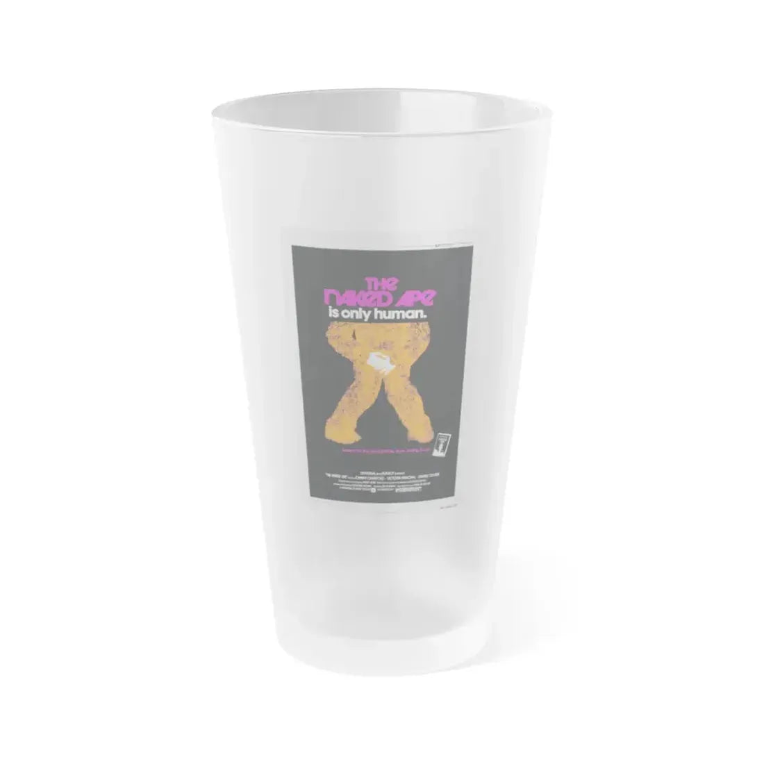 THE NAKED APE 1973 Movie Poster - Frosted Pint Glass 16oz 16oz Frosted - Go Mug Yourself
