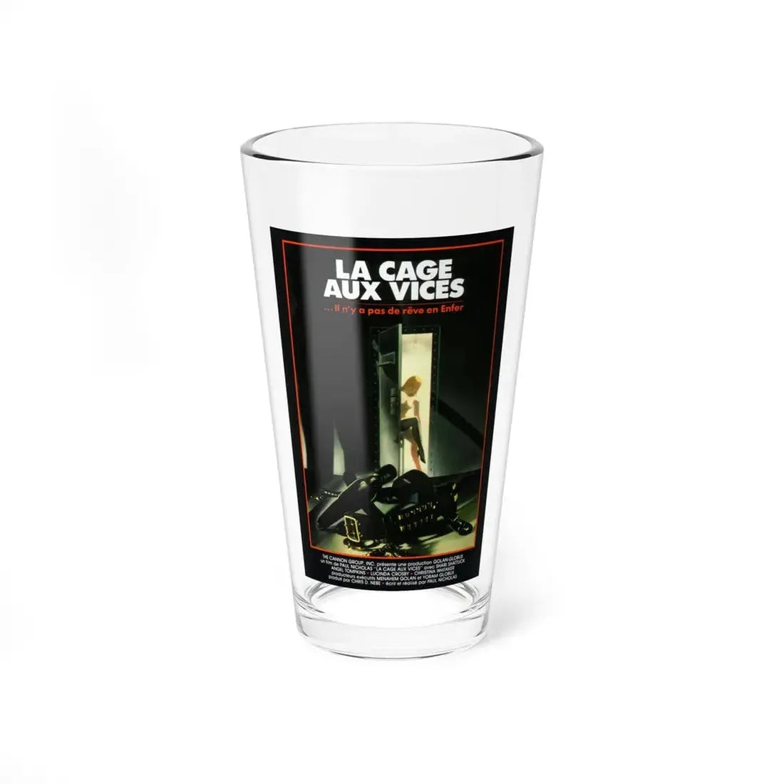 THE NAKED CAGE (FRENCH) 1986 Movie Poster - Pint Glass 16oz 16oz - Go Mug Yourself