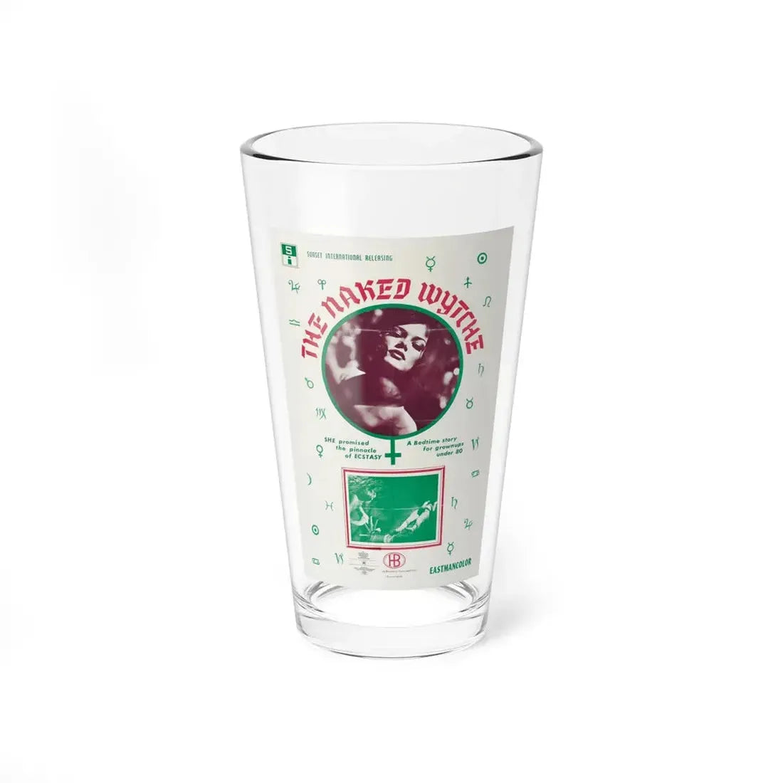 THE NAKED WYTCHE (THE EROTIC ADVENTURES OF HANSEL AND GRETEL) 1970 Movie Poster - Pint Glass 16oz 16oz - Go Mug Yourself