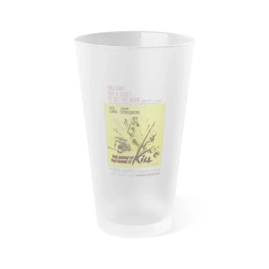 THE NAME OF THE GAME IS KILL 1968 Movie Poster - Frosted Pint Glass 16oz Default Title - Go Mug Yourself