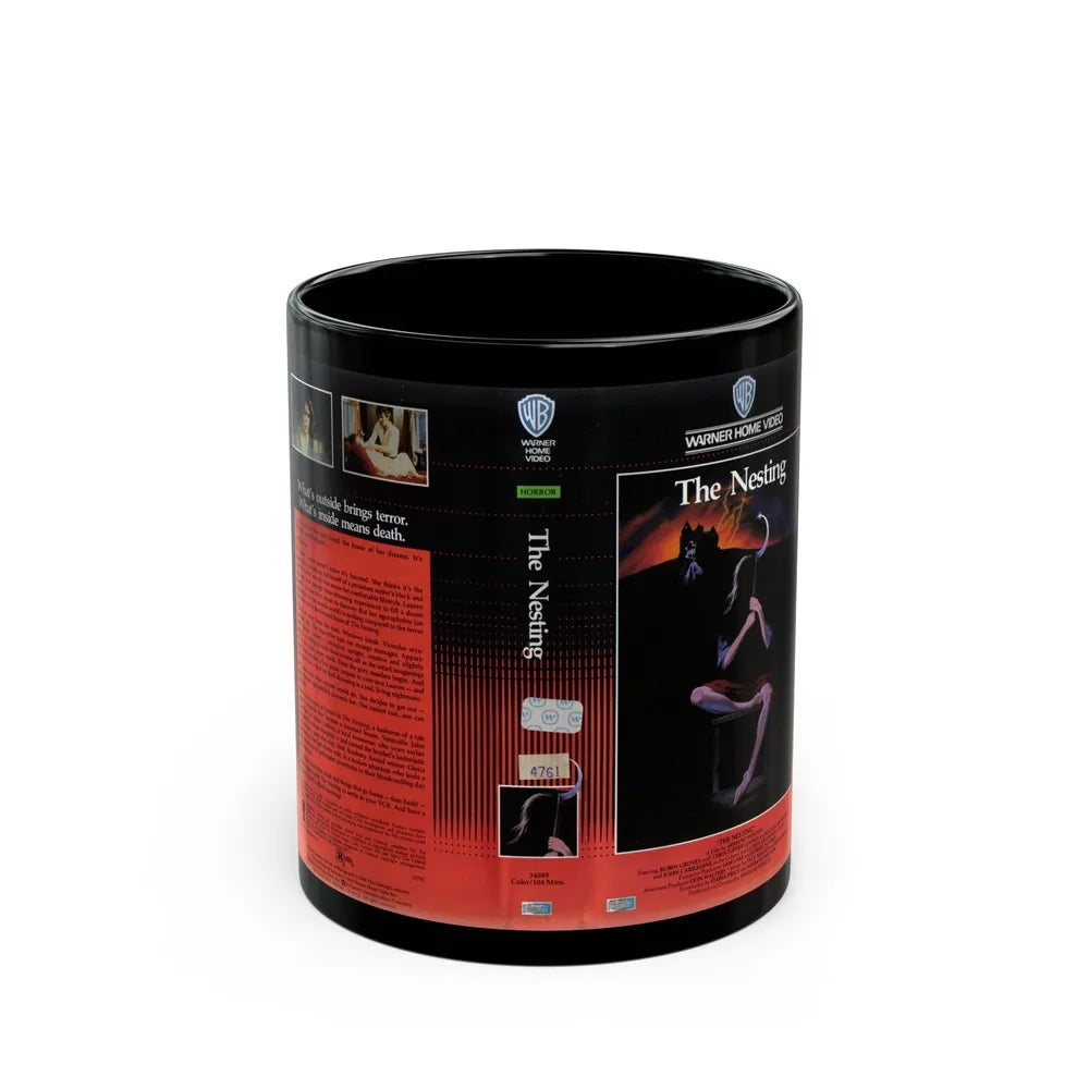 THE NESTING CLAMSHELL (VHS COVER) - Black Coffee Mug-11oz-Go Mug Yourself