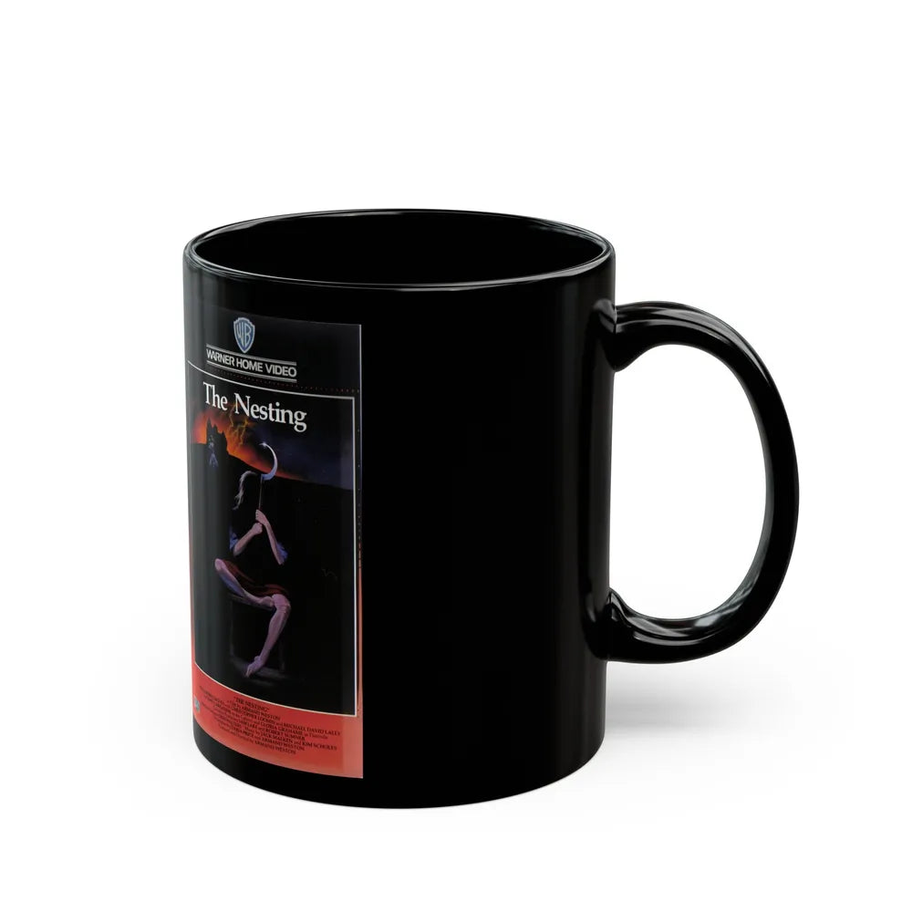 THE NESTING CLAMSHELL (VHS COVER) - Black Coffee Mug-Go Mug Yourself