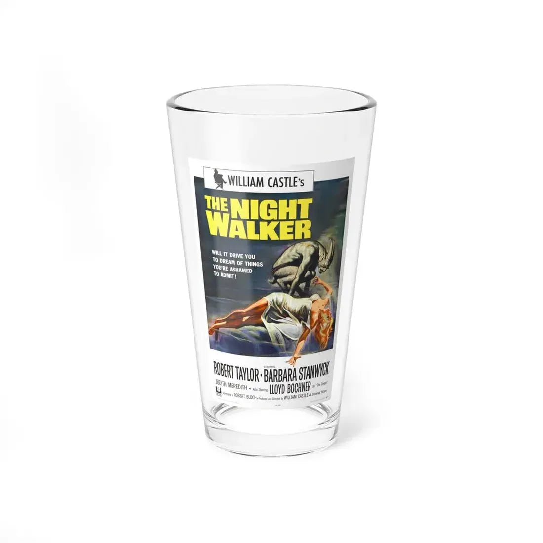 THE NIGHT WALKER 1964 Movie Poster - Pint Glass 16oz 16oz - Go Mug Yourself