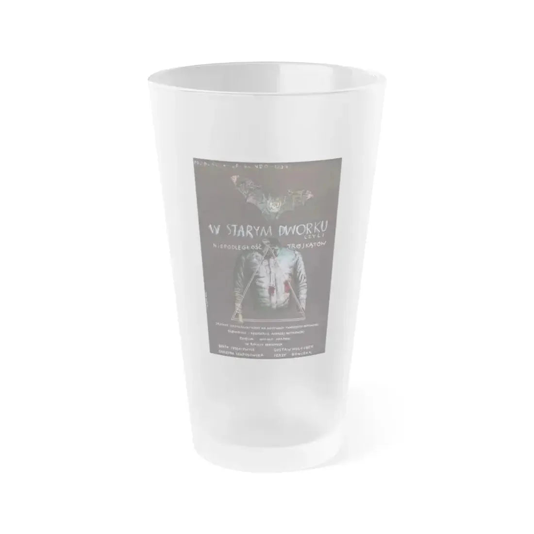 THE OLD MANOR OF LOOSE TRIANGLES 1985 Movie Poster - Frosted Pint Glass 16oz 16oz Frosted - Go Mug Yourself