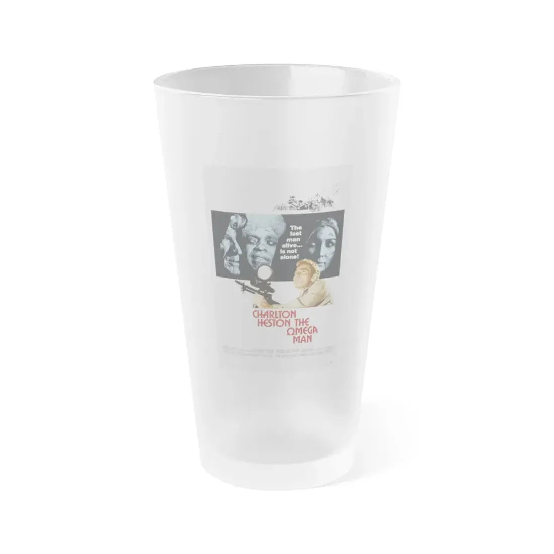 THE OMEGA MAN 1971 Movie Poster - Frosted Pint Glass 16oz Default Title - Go Mug Yourself