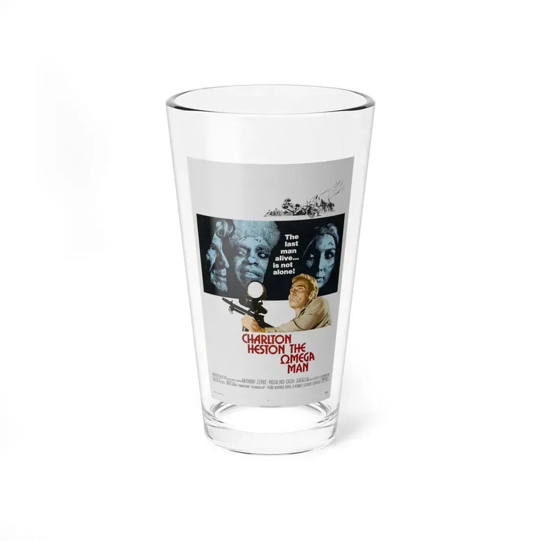 THE OMEGA MAN 1971 Movie Poster - Pint Glass 16oz 16oz - Go Mug Yourself