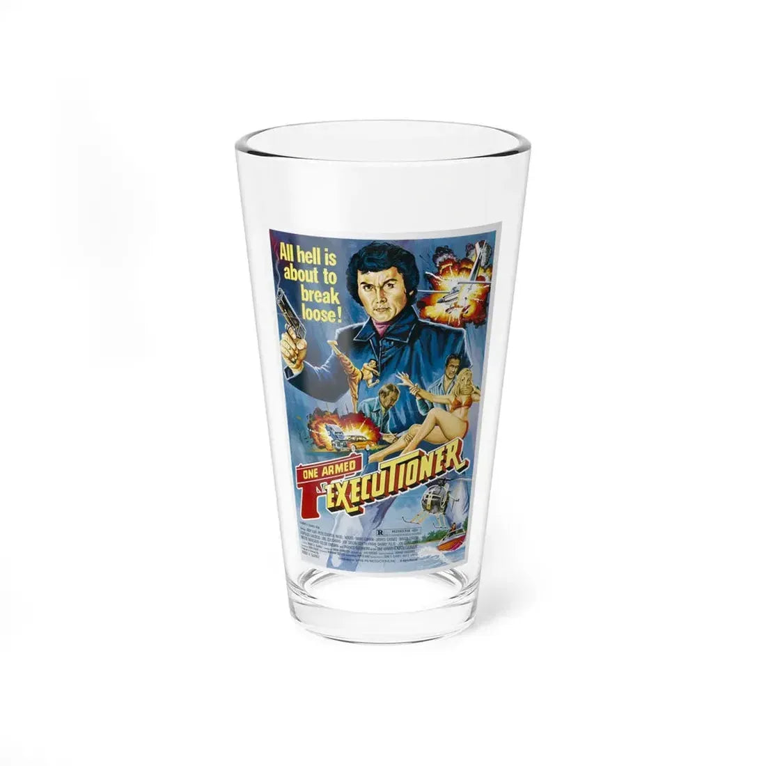 THE ONE ARMED EXECUTIONER 1981 Movie Poster - Pint Glass 16oz 16oz - Go Mug Yourself
