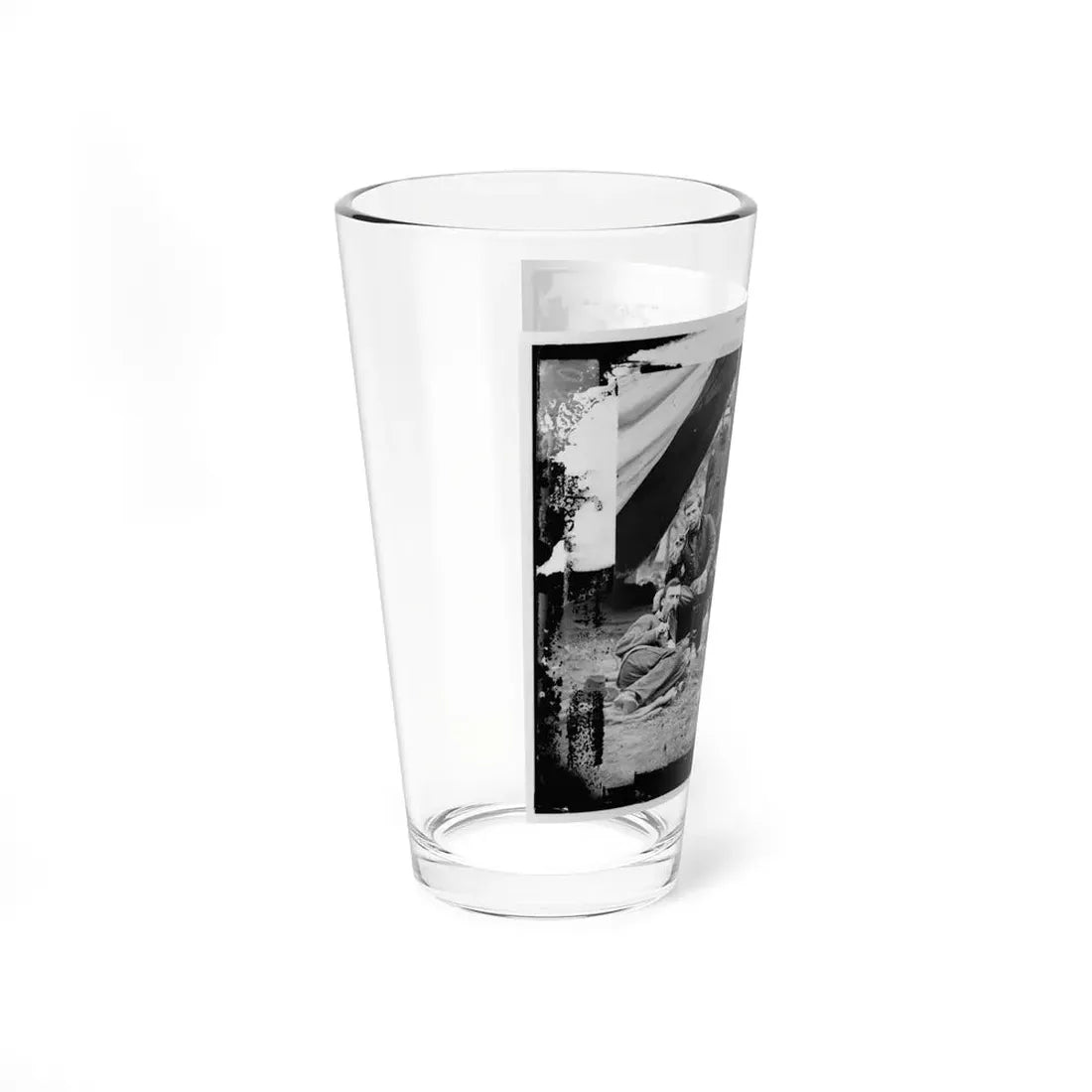 The Peninsula, Va. The Staff Of Gen. Fitz-John Porter; Lts. William G. Jones And George A. Custer Reclining (U.S. Civil War) Pint Glass 16oz - Go Mug Yourself