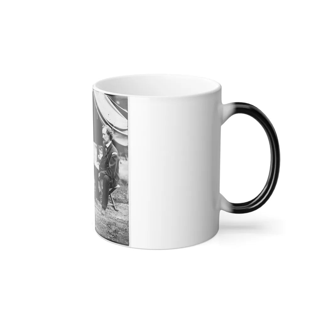 The Peninsula, Va. Lt. George A. Custer With Dog (U.S. Civil War) Color Changing Coffee Mug 11oz-Go Mug Yourself