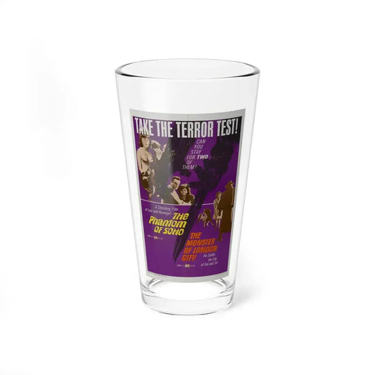 THE PHANTOM OF SOHO + THE MONSTER OF LONDON CITY 1964 Movie Poster - Pint Glass 16oz 16oz - Go Mug Yourself