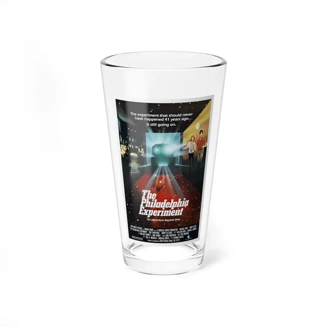 THE PHILADELPHIA EXPERIMENT 1984 Movie Poster - Pint Glass 16oz 16oz - Go Mug Yourself