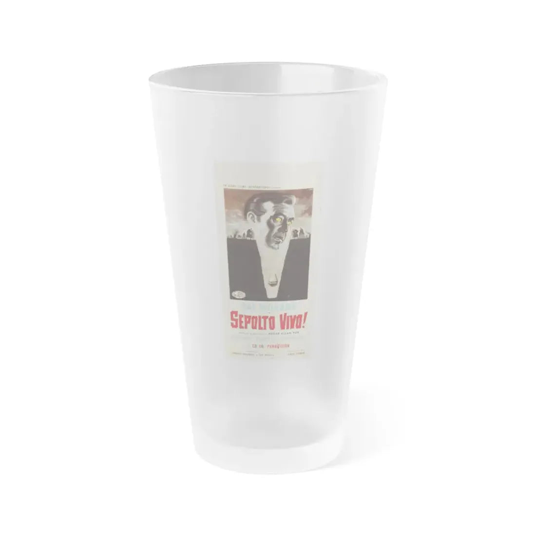 THE PREMATURE BURIAL (ITALIAN) 1962 Movie Poster - Frosted Pint Glass 16oz Default Title - Go Mug Yourself