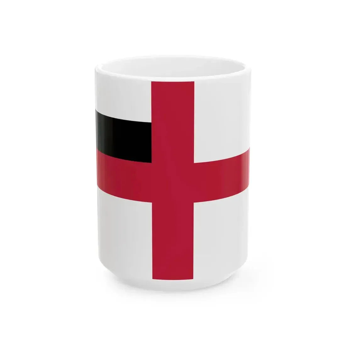 The proposed naval flag of the Georgian Democratic Republic (Georgia) White Coffee Mug 15oz - Go Mug Yourself