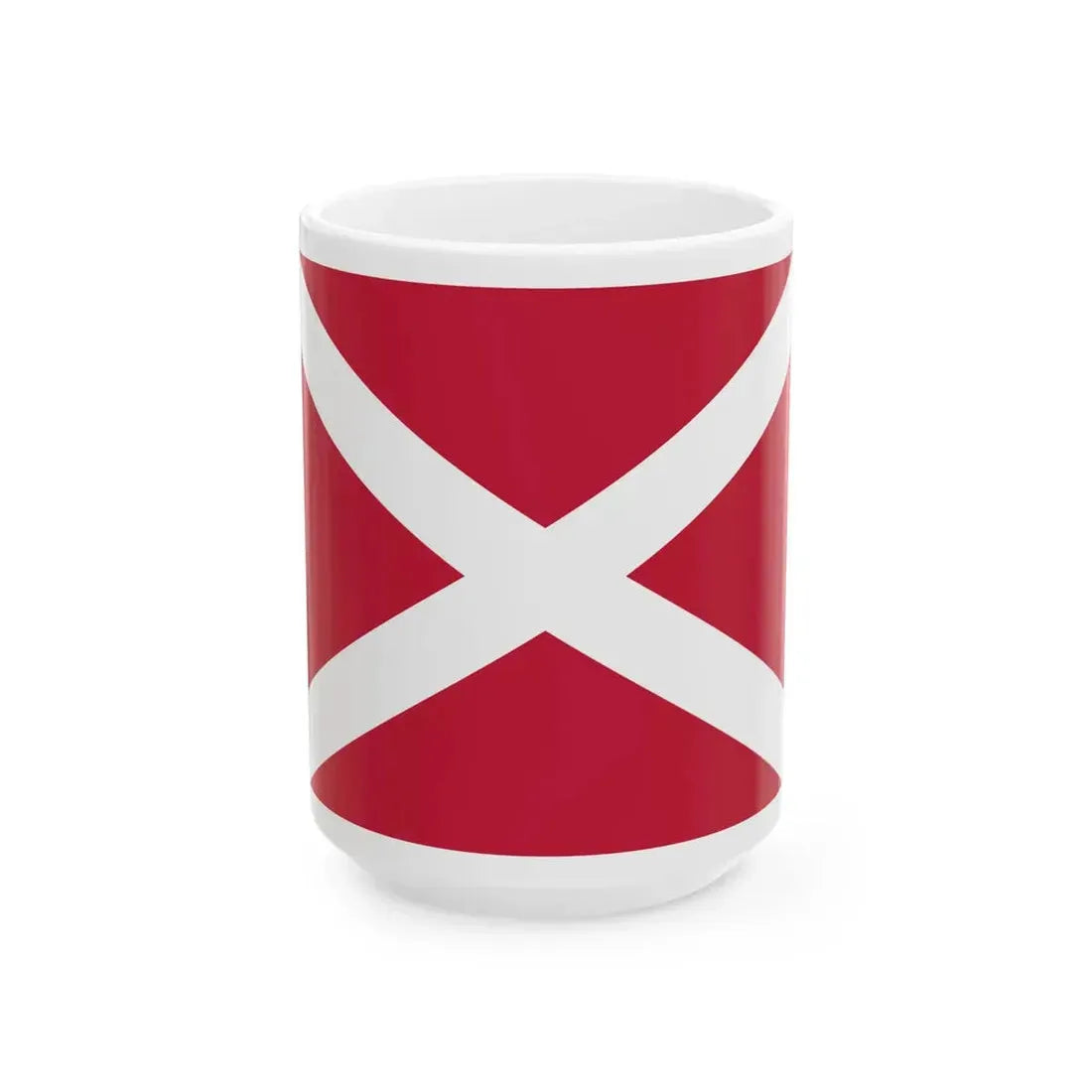The proposed naval flag of the Georgian Democratic Republic v3 (Georgia) White Coffee Mug 15oz - Go Mug Yourself