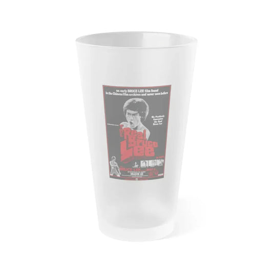 THE REAL BRUCE LEE 1977 Movie Poster - Frosted Pint Glass 16oz Default Title - Go Mug Yourself