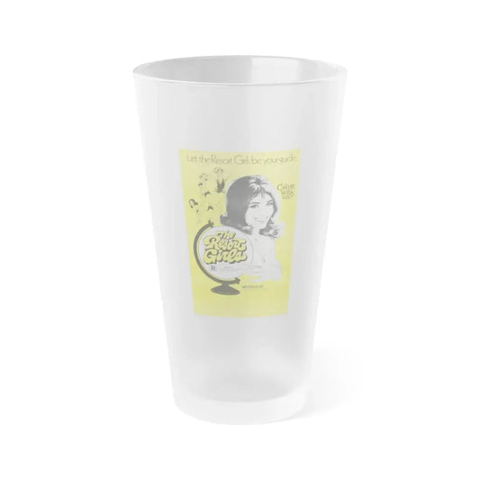 THE RESORT GIRLS 1971 Movie Poster - Frosted Pint Glass 16oz Default Title - Go Mug Yourself