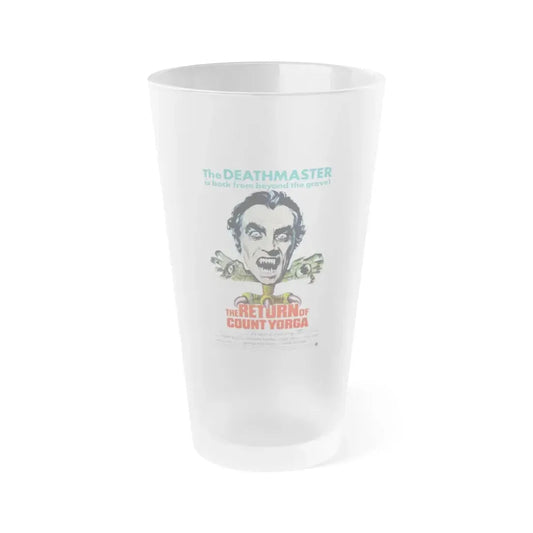 THE RETURN OF COUNT YORGA 1971 Movie Poster - Frosted Pint Glass 16oz 16oz Frosted - Go Mug Yourself
